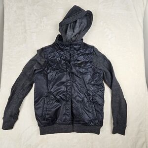 RVCA Jacket Small Men’s Hoodie shacket black grey light weight